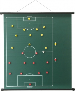 94 x 105 cm - Oprolbaar magnetisch coachbord voetbal